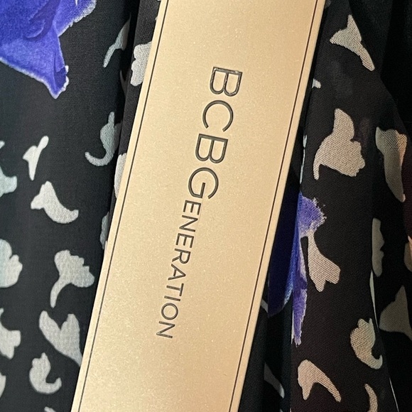 BCBGeneration Women's Relaxed Halter Neck Tie Chiffon Mini Dress New Small - Picture 9 of 12